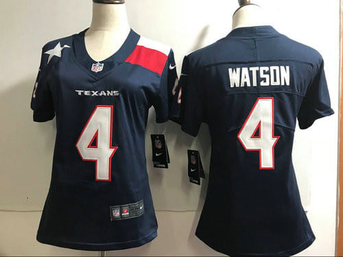 Women's Houston Texans #4 Deshaun Watson Navy Special Edition Stitched NFL Jersey(Run Small)
